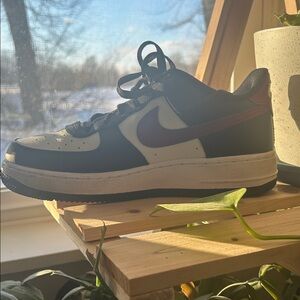 Men's Black and White Sneakers with Purple Accents